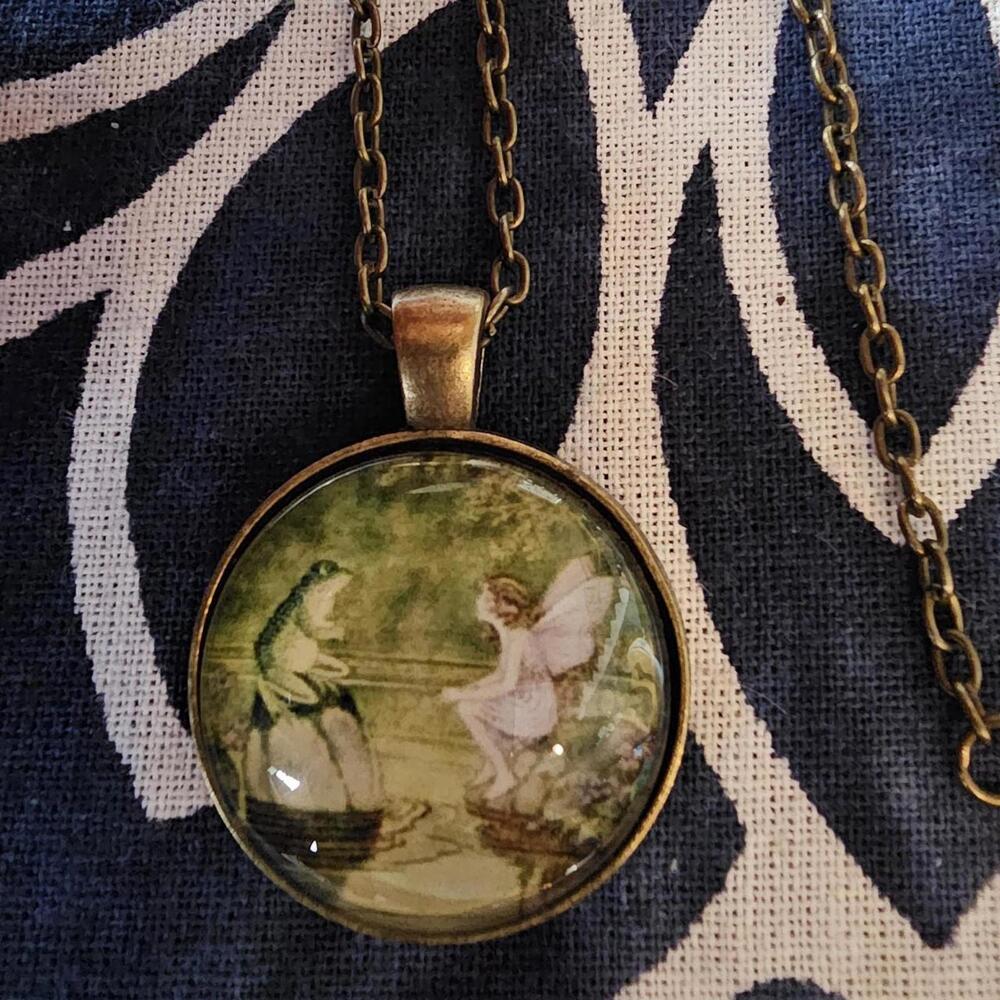 Fairy and Frog Necklace